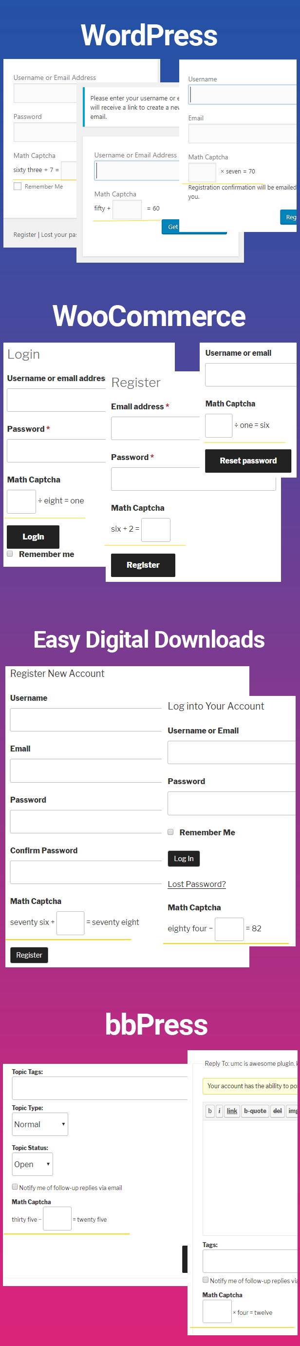 Math Captcha for WordPress