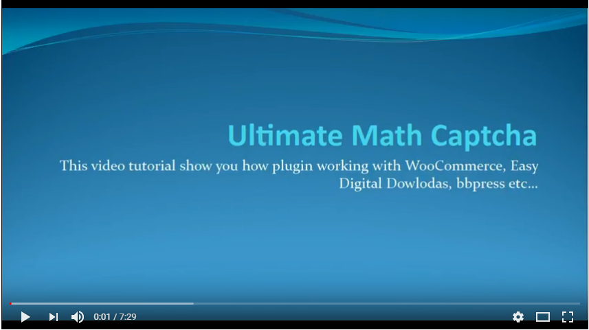 Math Captcha for WordPress