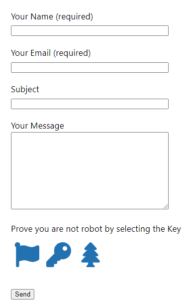 Image captcha on contact form 7